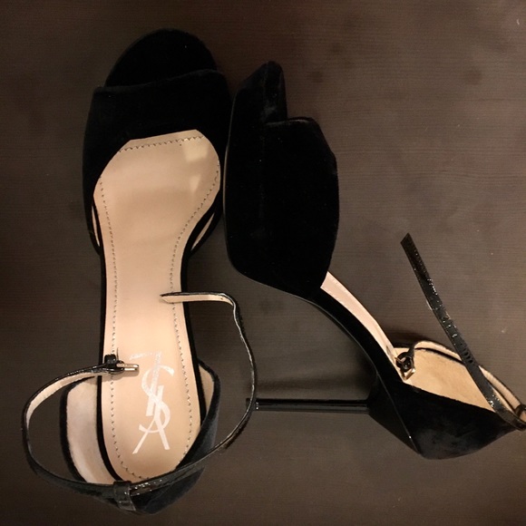 YSL black - velvet platform sandals - size 40 - Picture 3 of 5